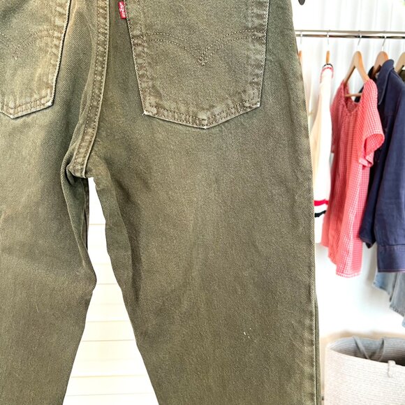 Vintage Levi's 550 Olive Green Jeans W 27 x L 26.5 - Picture 4 of 5